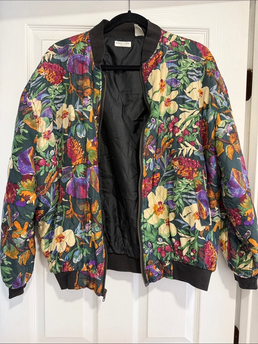 Floral Bomber Jacket - Multicolor